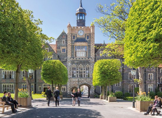 Pupils in the Quad with the Cairns Tower in the background