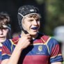 1st XV Rugby player on the pitch wearing a scrum cap thumbnail