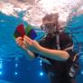 Pupils in the pool with scuba equipment conducting experiments in Scuba Physics thumbnail