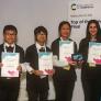 Pupils holding their certificates as winners of the Top of the Bench Chemistry winners thumbnail