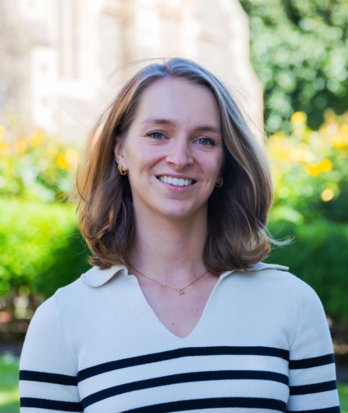 Natasha Merritt 13+ Admissions Co-ordinator portrait in Quad