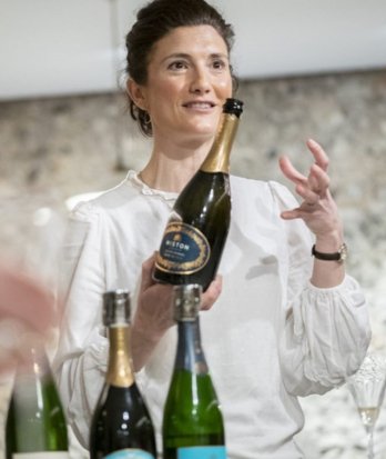 Kirsty Goring hosting a wine tasting at Wiston Estate