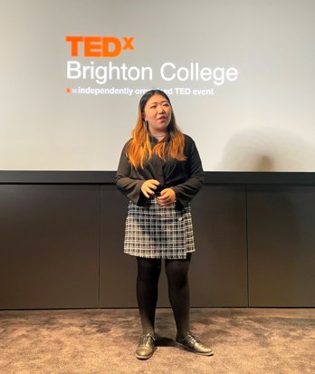 Pupil giving a talk as part of the TEDX Club