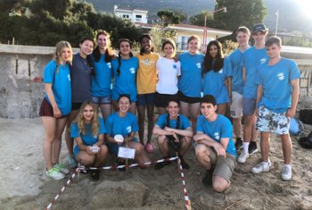  Pupils on the beach for a Biology trip in Croatia 