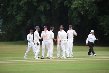  Old Brightonians playing in an annual Cricket match 