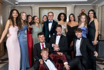  Richard Cairns and Upper Sixth pupils at the Graduation Ball at the Grand 