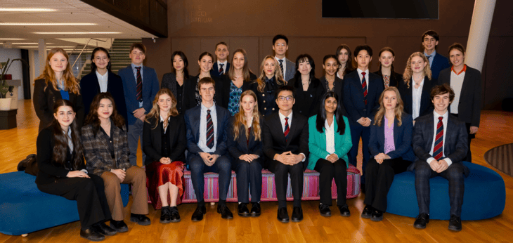  Pupils with offers from Oxbridge in the Ricci Atrium in the SSS 