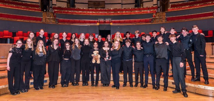  Chamber Choir with their Barnardo's National Choral Competition Winners trophy 