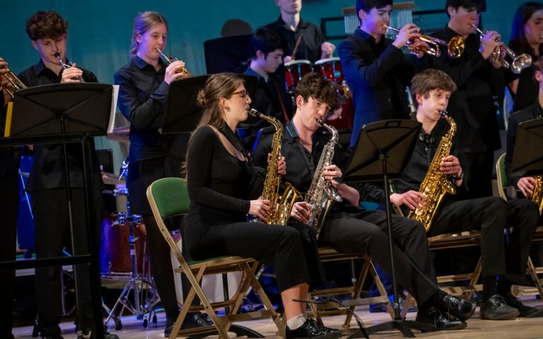  Swing Band performing on stage at the Film Concert 