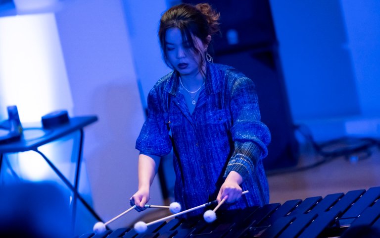  Pupil in the Final of the Young Musician of the Year competition playing the Marimba 