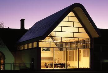 View into the Sarah Abraham Recital Hall in the Nicola Leach School of Music