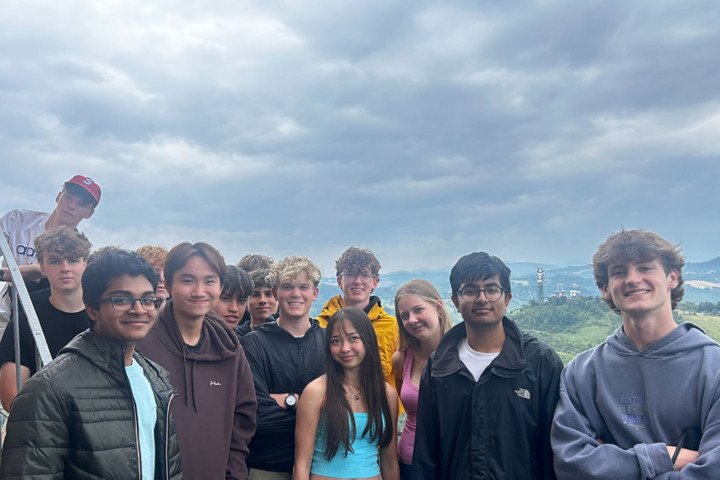  Pupils enjoying the views on their DT and Business Studies Reading Week trip to Bologna 