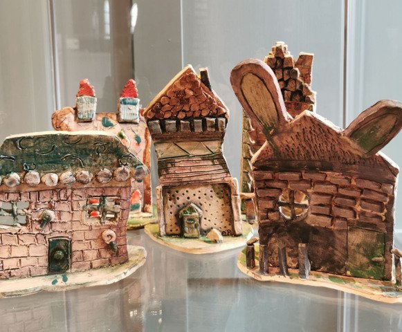  Prep School pupils sculptures of houses displayed as part of Artists Open House 