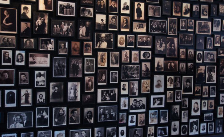  Exhibition of photographs displayed at Auschwitz of those who were in the concentration camp 