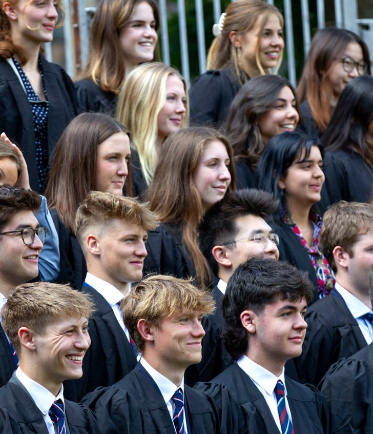  Upper Sixth Pupils on their final day of school after graduation 