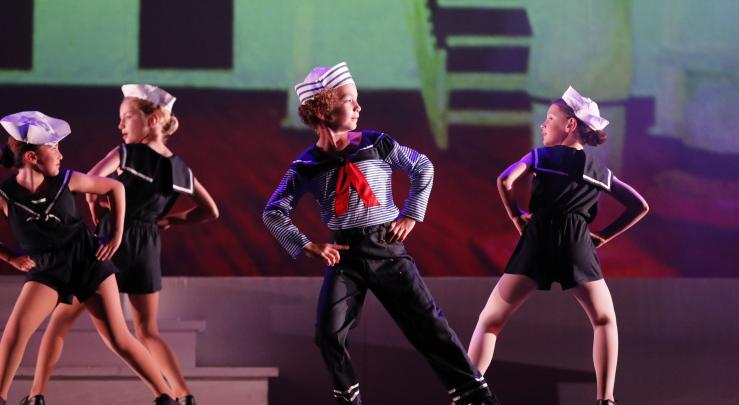  Prep School pupils performing on stage during the Dance Show 