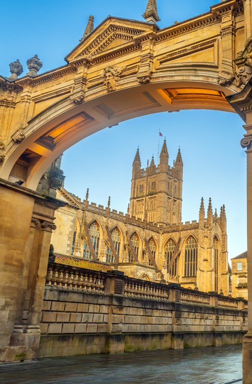  View of Bath Abbey from the Roman Baths 